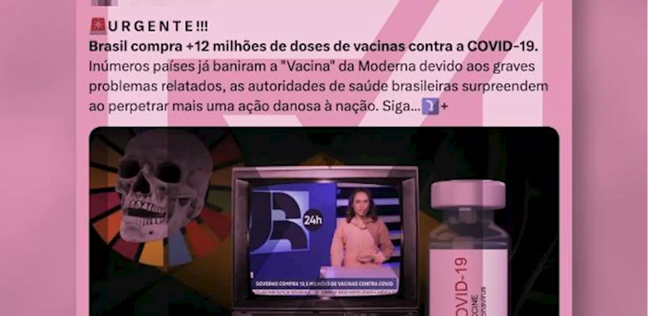 É enganoso que Brasil tenha comprado vacina banida em outros países