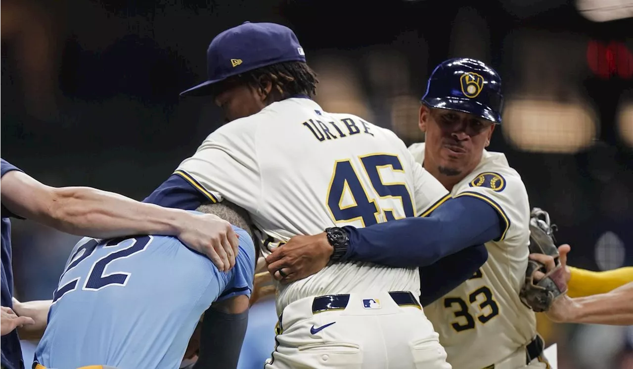 Brewers' Abner Uribe, Freddy Peralta, Pat Murphy suspended, Rays' Jose Siri penalized for brawl