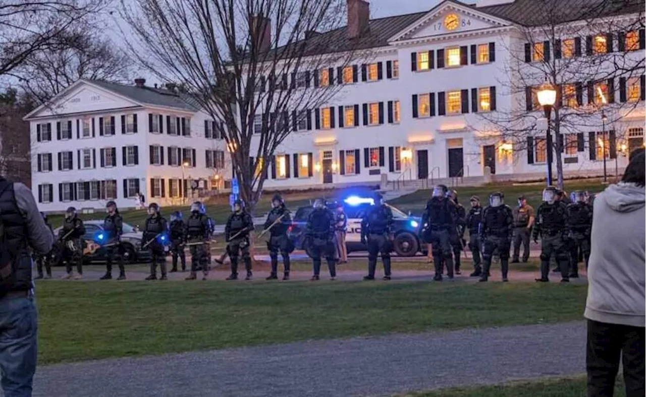 In N.H., police arrest dozens at Palestinian solidarity protests at Dartmouth and UNH