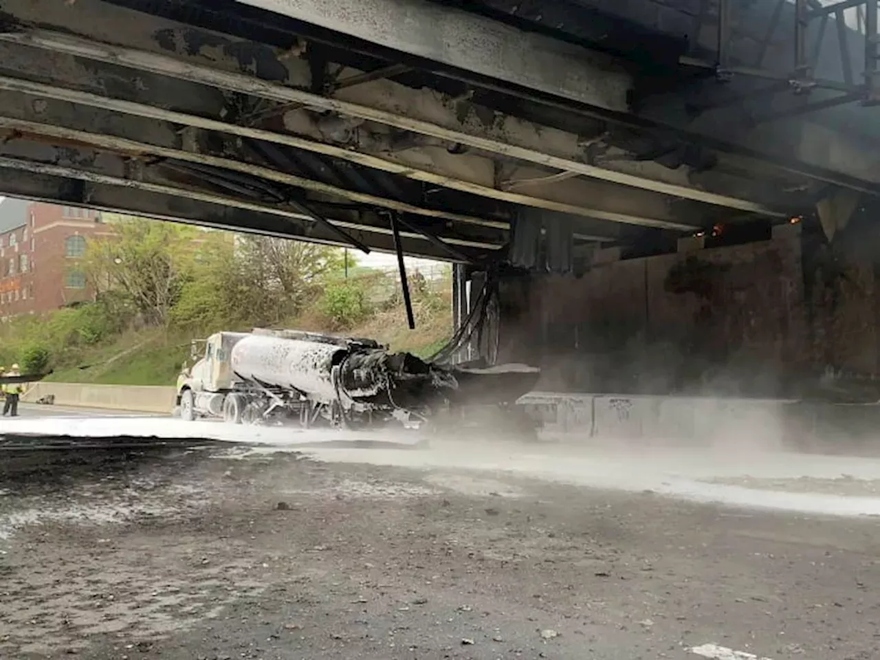 U.S. News: A Fiery Crash Involving Tanker Carrying Gas Closes I-95 In ...