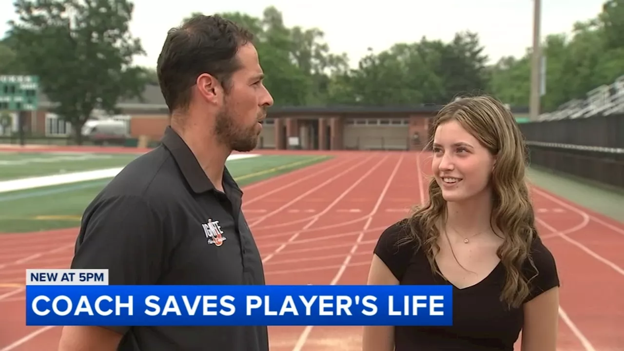 York HS track coach Nicholas Karavolos uses CPR to save student Chloe Peot in cardiac arrest