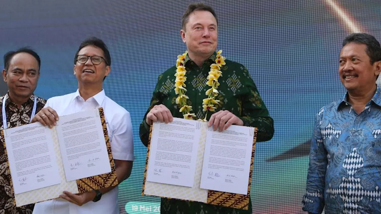 Elon Musk launches SpaceX’s satellite internet service in Indonesia