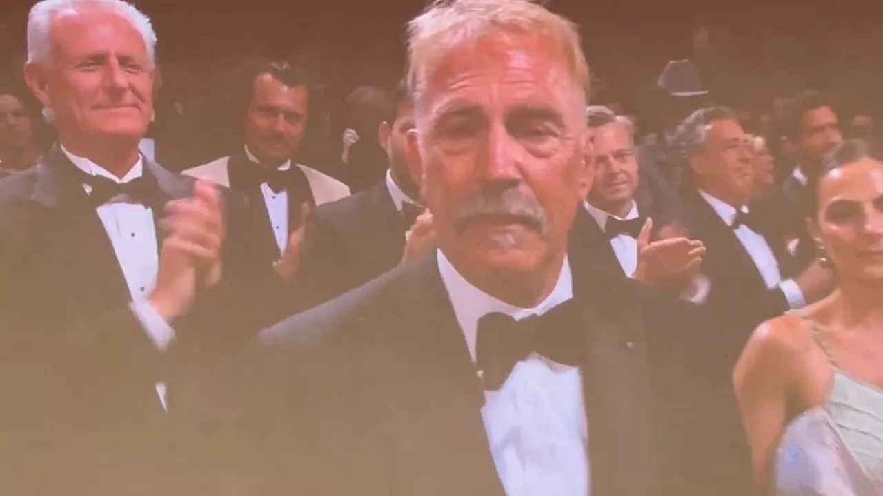 Kevin Costner sheds happy tears during 10-minute standing ovation following premiere of Horizon: An...