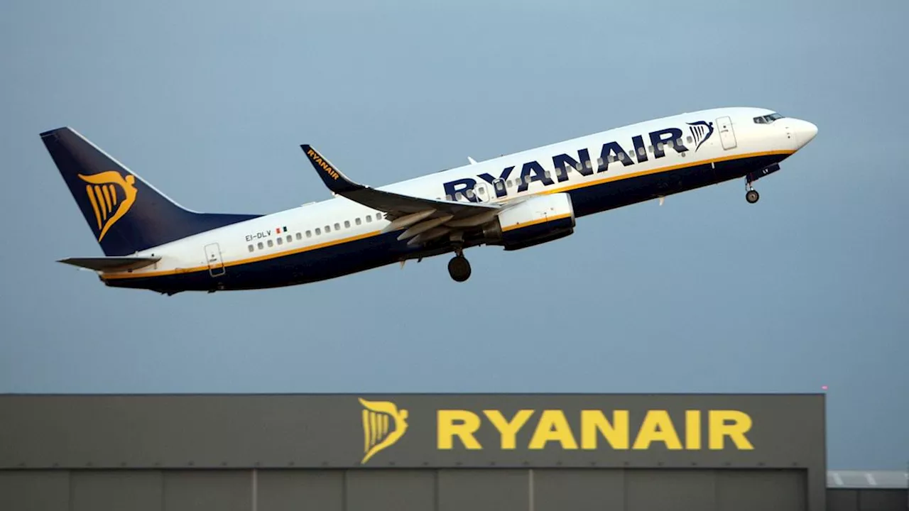 Rowdy bunch of 'drunk' Brit tourists are escorted off Ryanair flight to Tenerife after swigging duty...