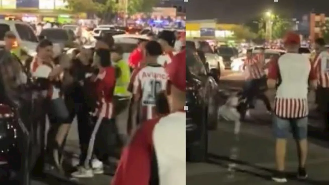 Video: así fue la salvaje pelea entre hinchas de Junior, luego del partido con el Pereira