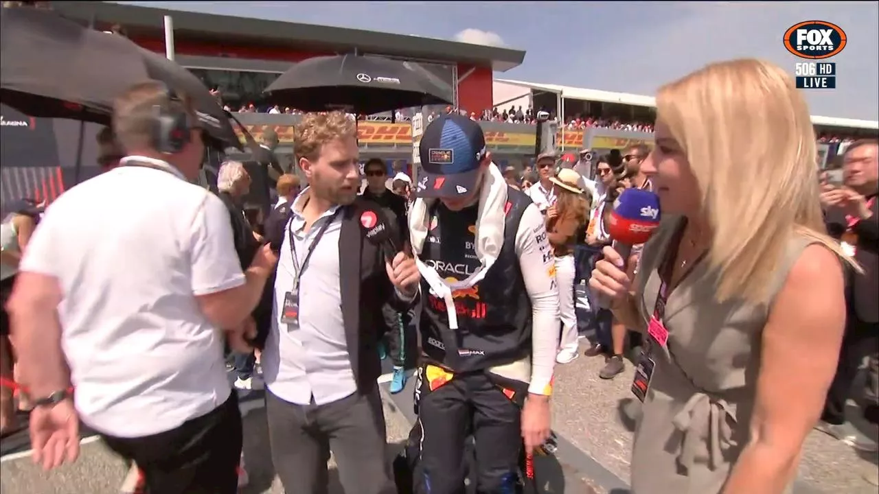 Wild moment F1 presenter dragged off live TV