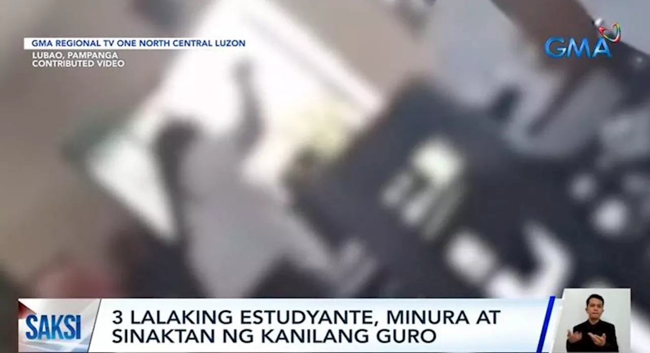 3 male students allegedly hit, cursed by teacher in Lubao, Pampanga