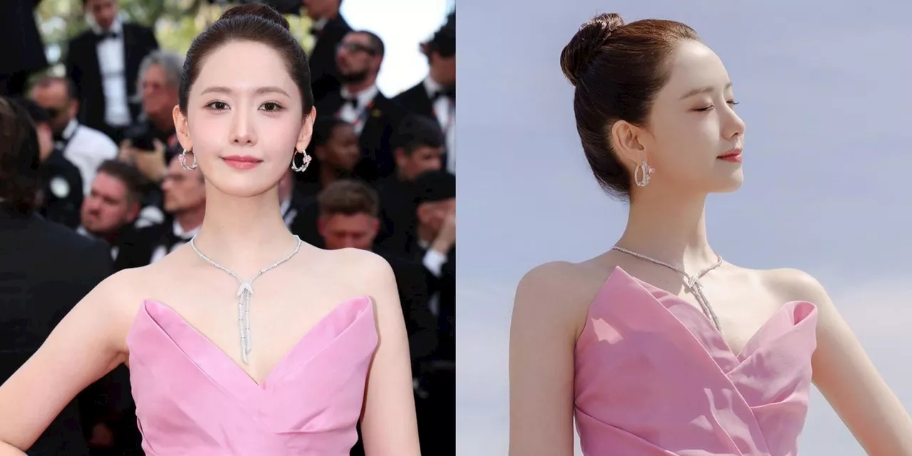 Girls’ Generation’s Yoona stuns in pink Monique Lhuillier gown at Cannes Film Fest