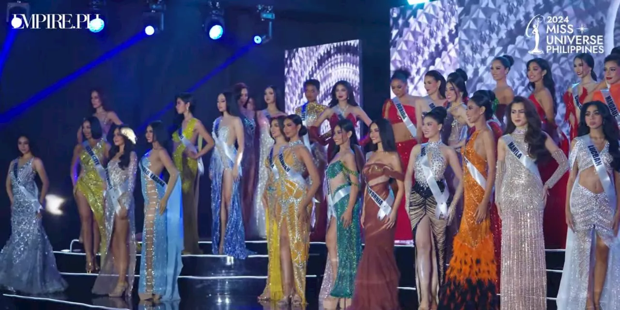 Miss Universe Philippines 2024 candidates stun in their swimsuits, evening gowns at preliminary gala night