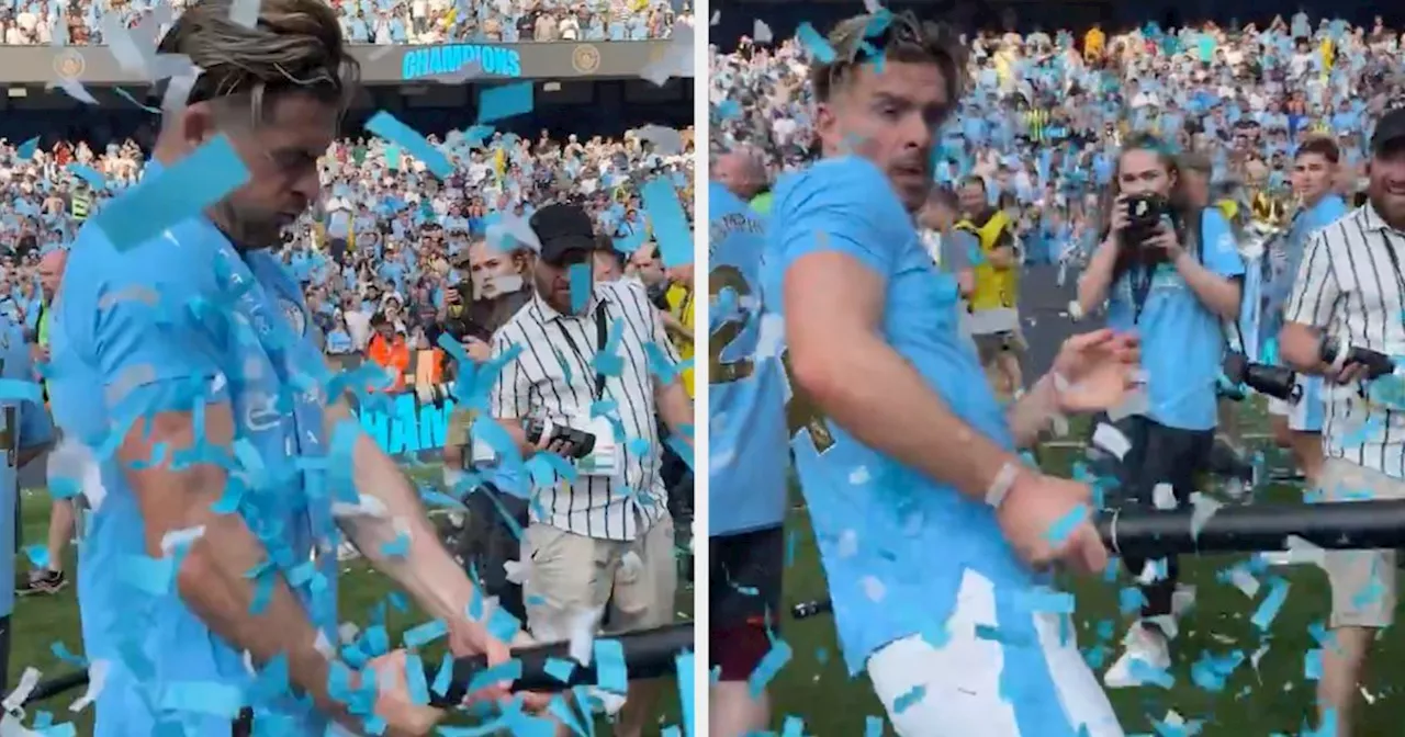 We Literally Can't Stop Watching This Video Of Jack Grealish Struggling With A Confetti Cannon