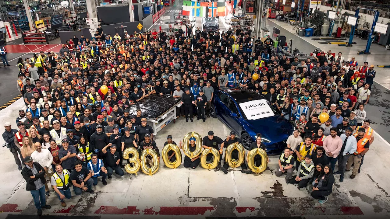 Tesla Celebrates 3,000,000th Electric Car Produced In Fremont