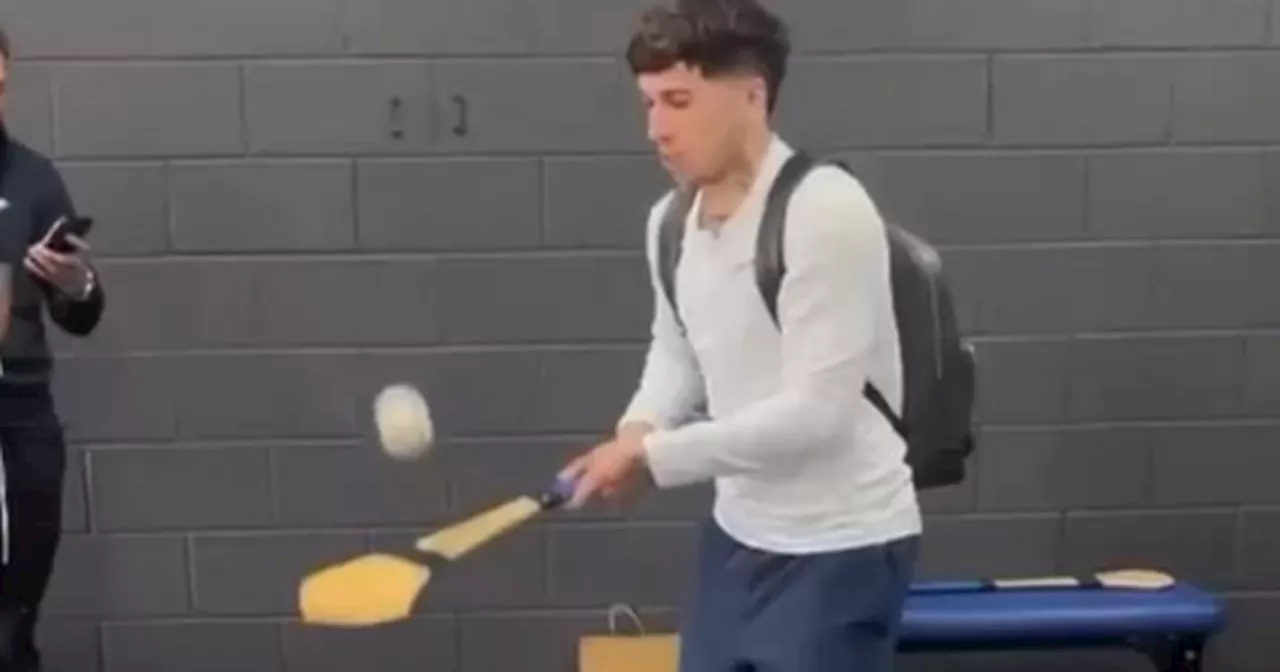 Chelsea's £100m World Cup winner Enzo Fernandez shows off hurling skills