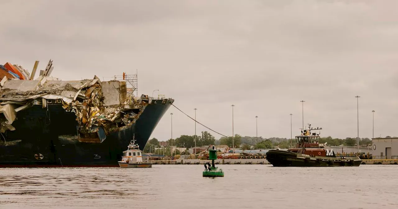 Baltimore bridge collapse: Crashed ship pulled free from main channel after two months