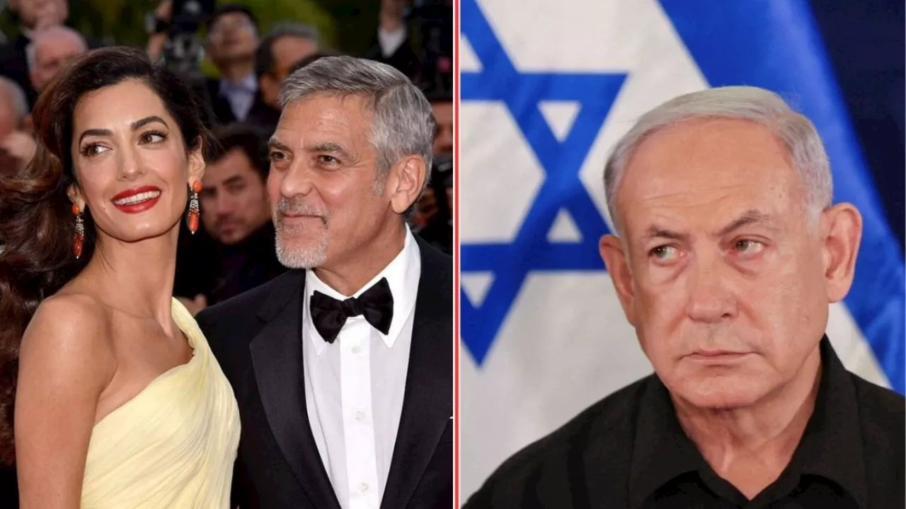 Netanyahu, George Clooney y su esposa Amal ¿Cuál es el conflicto que los une?