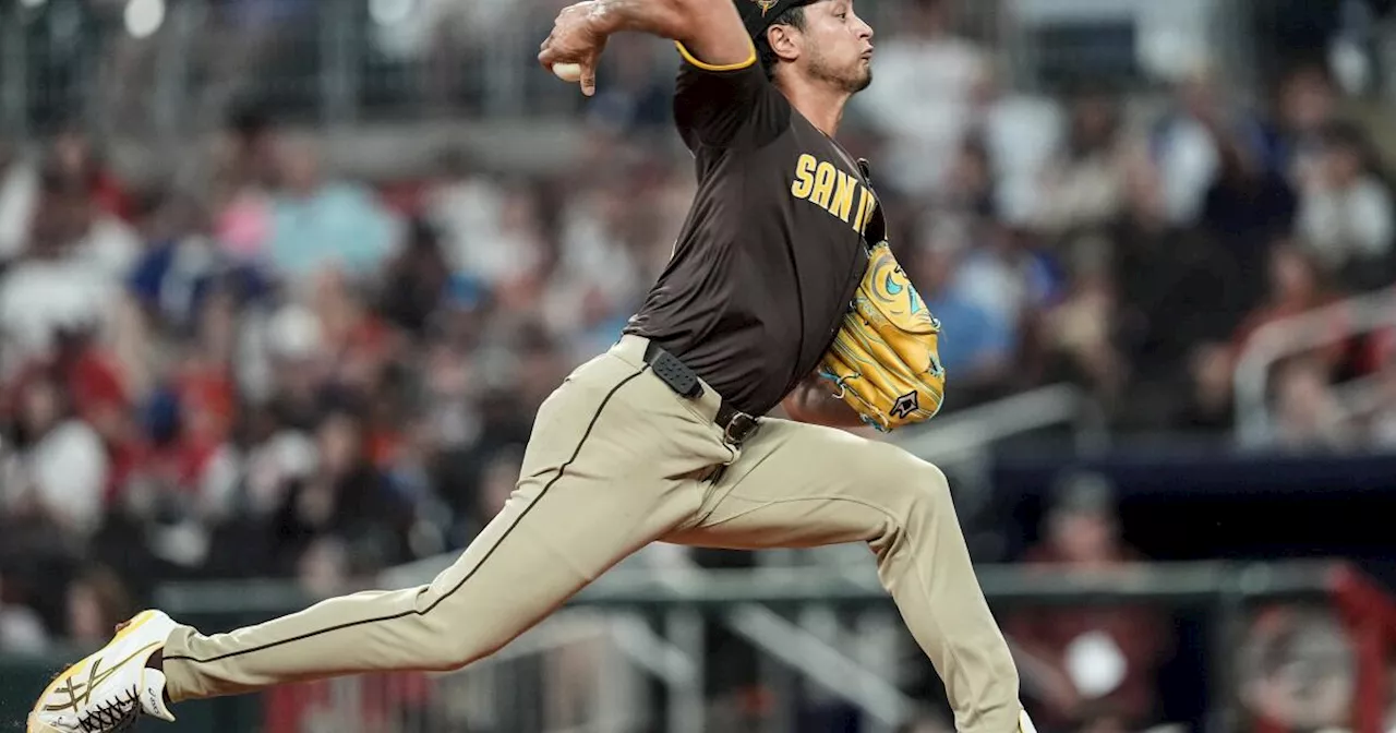 Darvish extiende a 25 su racha de innings en blanco y los Padres vencen a los Bravos