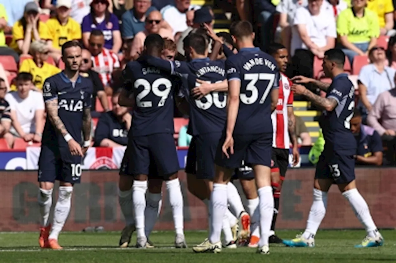 Spurs beat Blades 3-0 to finish fifth and qualify for Europa League