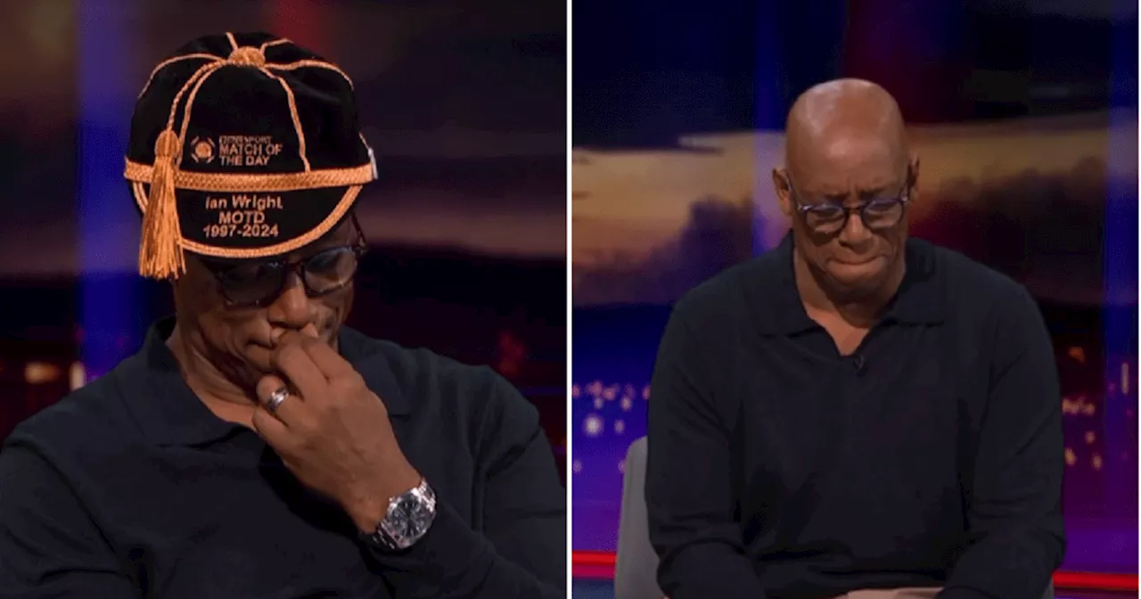 Ian Wright in tears as he makes last-ever Match of the Day appearance