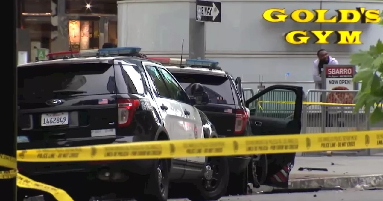 Man steals, crashes police SUV with officer inside in Los Angeles