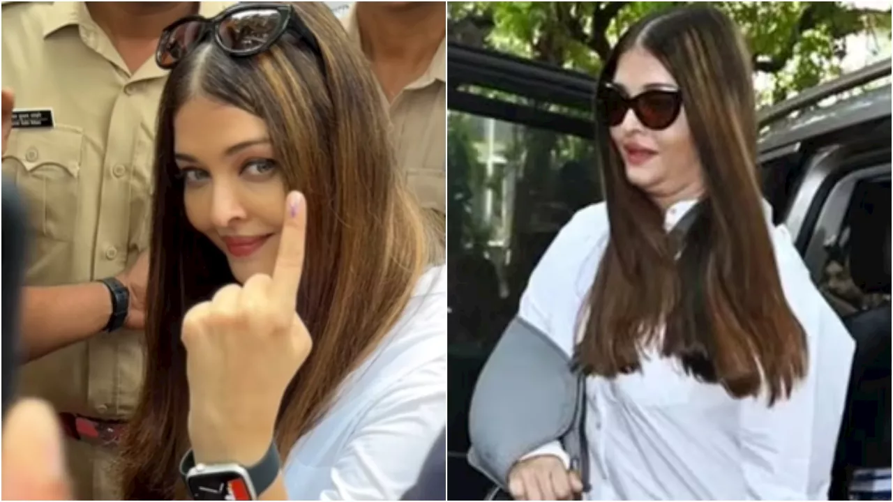 Aishwarya Rai Vote: अकेले वोट डालने आईं ऐश्वर्या राय, फैंस ने पति अभिषेक बच्चन को लेकर पूछे सवाल