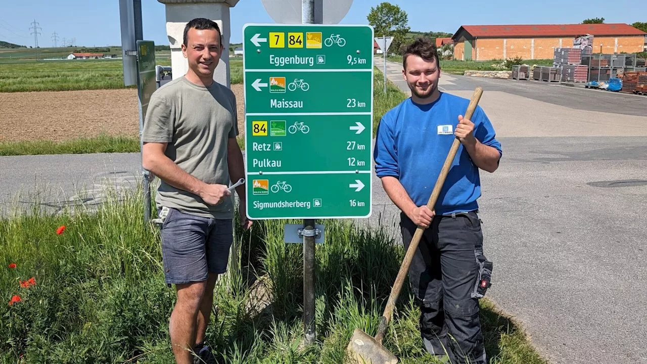 Im Retzer Land wurden drei Radwege verfeinert