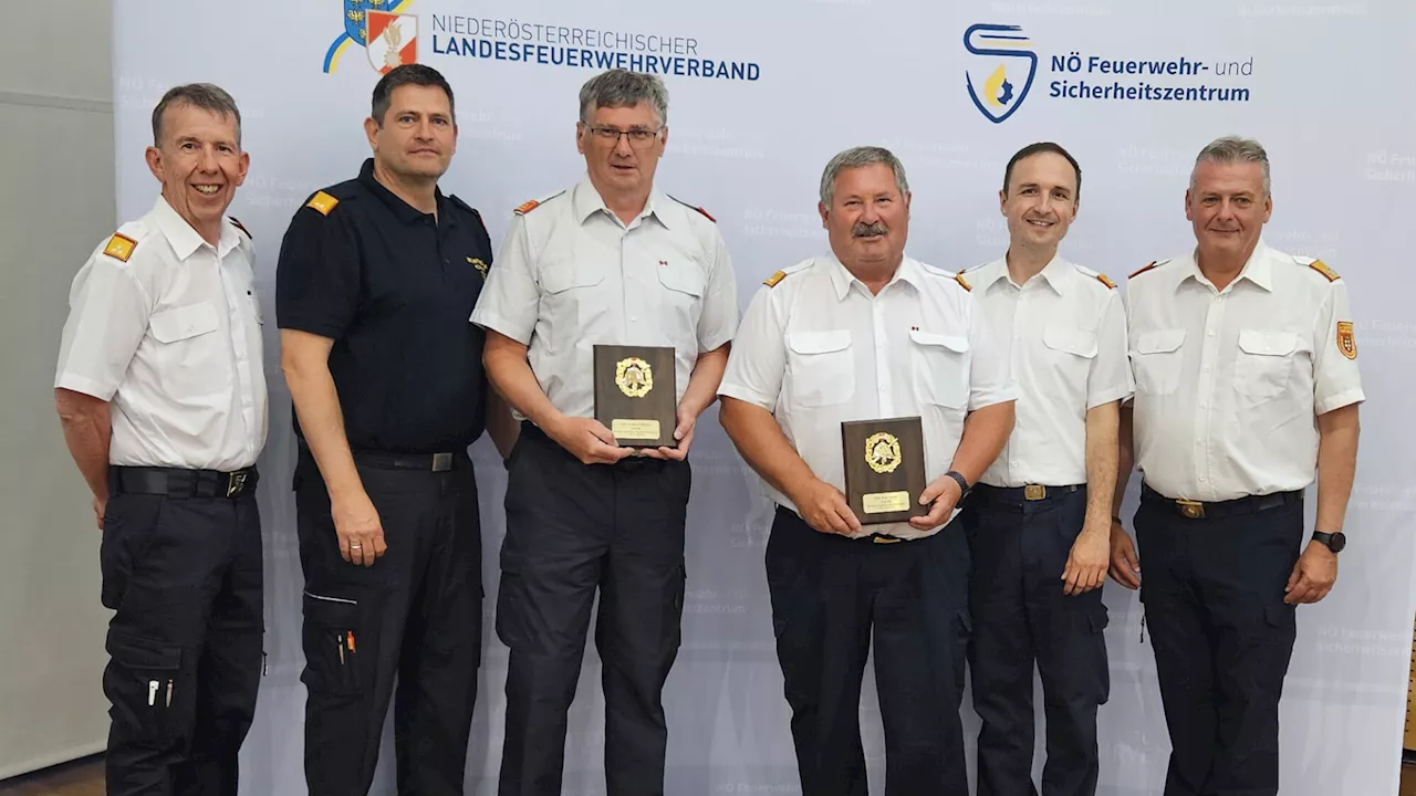 Zwei Helden der Feuerwehr-Ausbildung im Bezirk Tulln geehrt