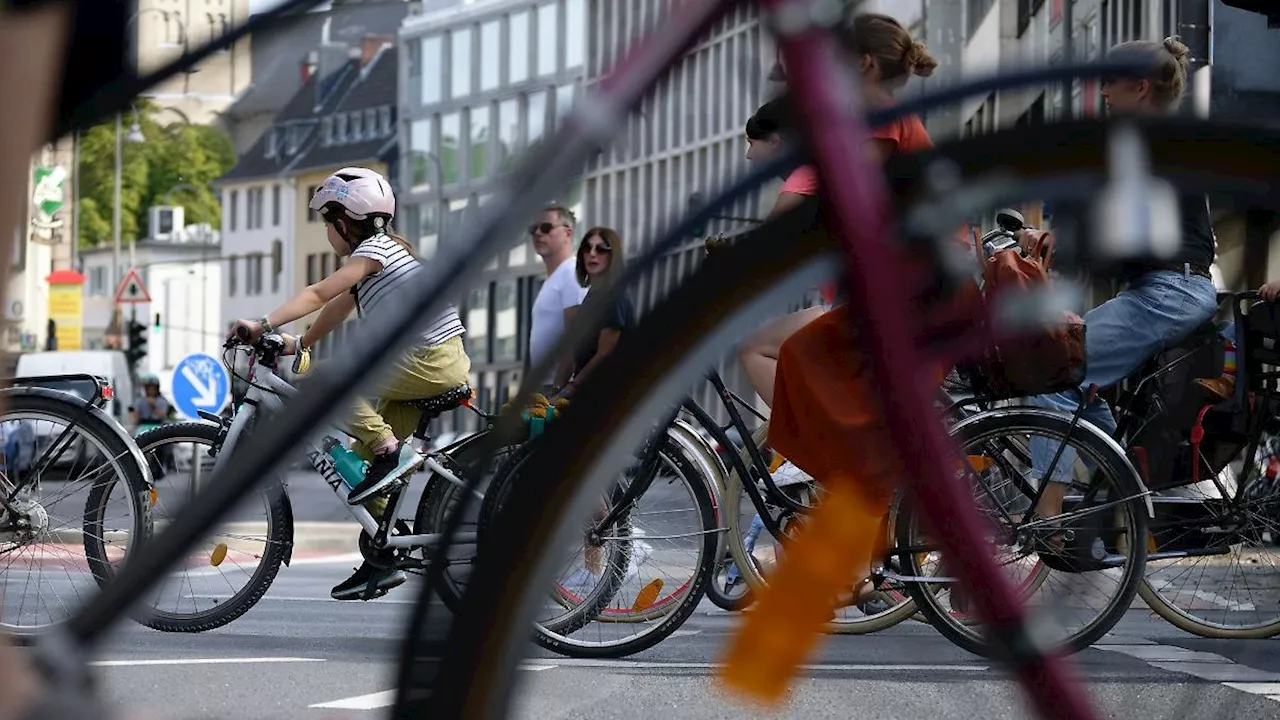 Nordrhein-Westfalen: Fahrraddemo von 'Fridays for Future' von Köln nach Brüssel