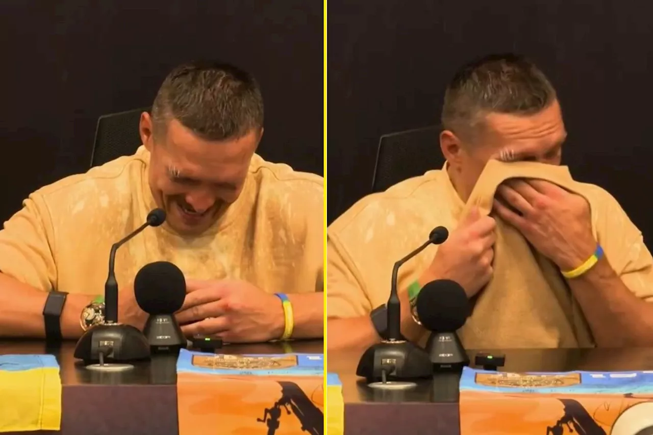 – Oleksandr Usyk breaks down in tears at press conference following Tyson Fury win...