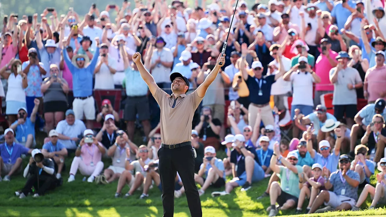 Xander Schauffele holds off Bryson DeChambeau to win record-breaking PGA Championship...