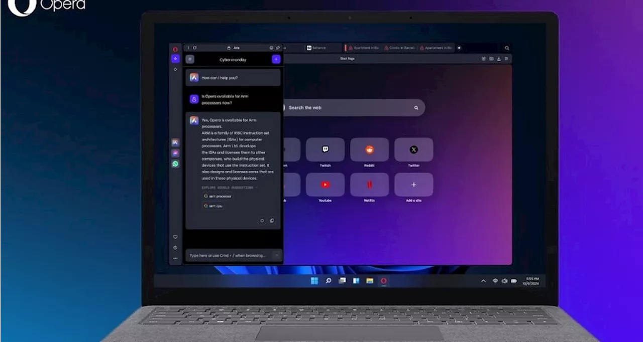 Opera ganha versão adaptada para PCs com processadores ARM