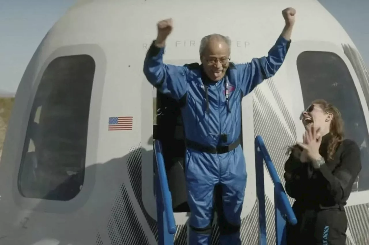 Blue Origin flies thrill seekers to space, including oldest astronaut