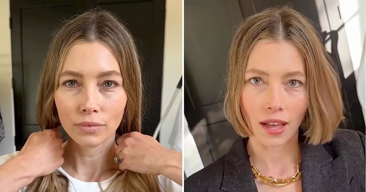 Jessica Biel Chops Her Long Hair Into a Daring Bob