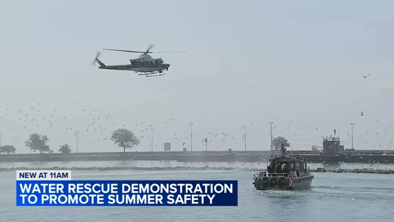 Chicago Fire hosts water rescue demonstration at Navy Pier to promote beach safety