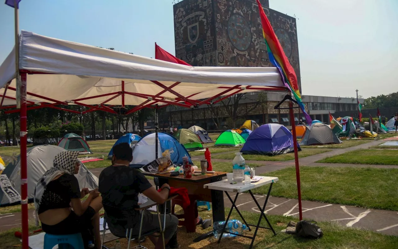 Levantan campamento pro Palestina en UNAM por vacaciones