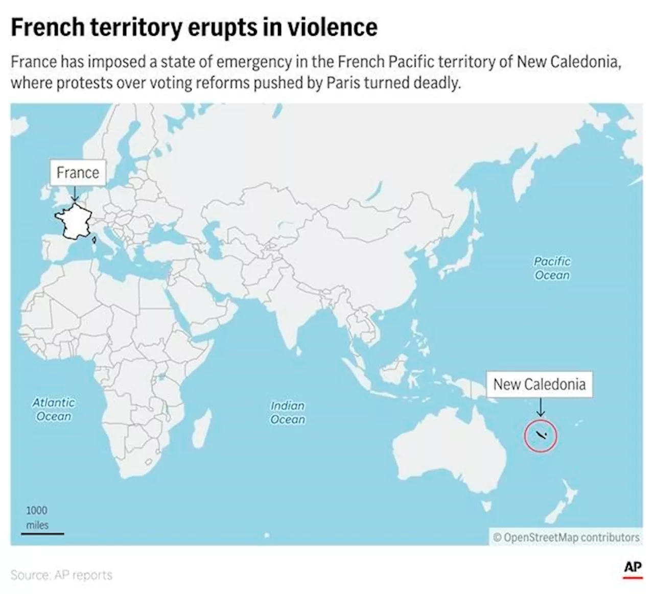 Australia and New Zealand sending planes to evacuate nationals from New Caledonia's unrest