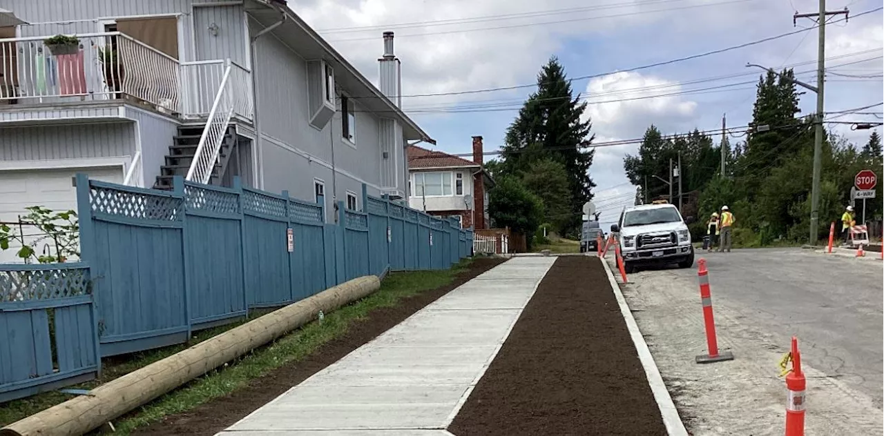 These Burnaby neighbourhoods are getting new sidewalks, construction to start this year