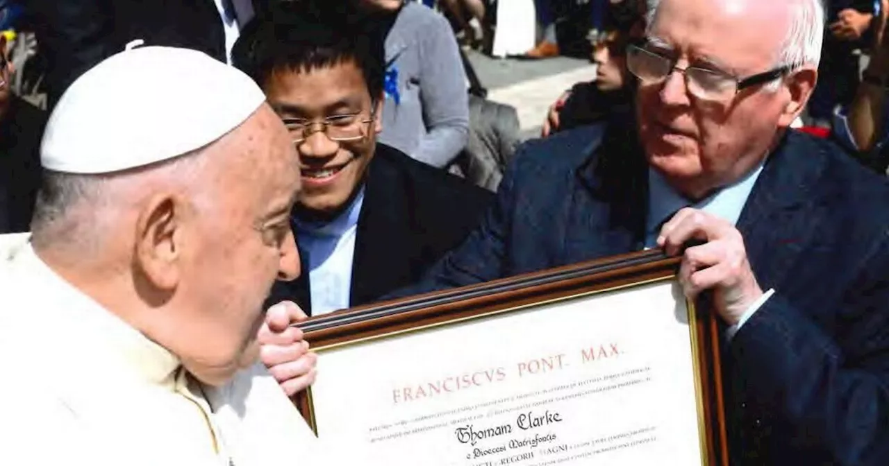 Sir Tom Clarke meets Pope for blessing of church knighthood