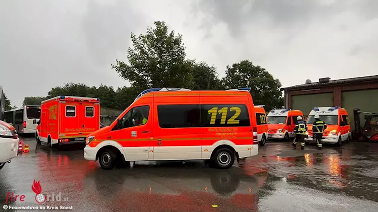 D: Blitzschlag beim Pfingstzeltlager der Feuerwehren des Kreises Soest → 38 Personen ins Krankenhaus gebracht