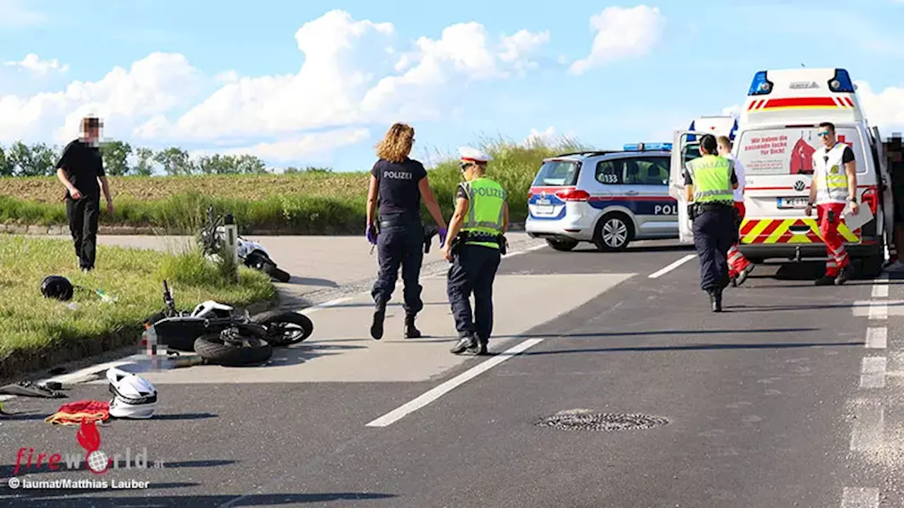 Oö: Moped kracht gegen Pkw → drei Verletzte in Wels