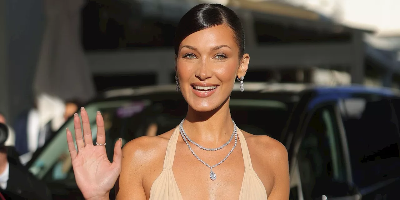 Bella Hadid's Barely-There Halter Dress Has a Plunging Neckline and Back Cutouts