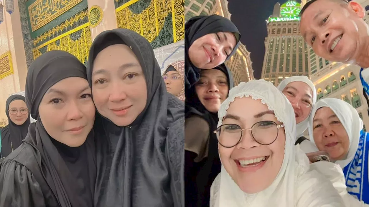 7 Potret Ibu Ayu Ting Ting Umrah Kedua Bareng Calon Besan, Makin Kompak