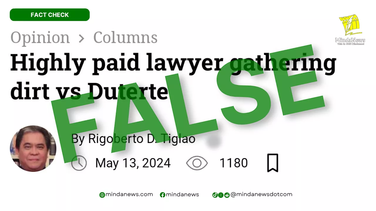 Filipino lawyer not yet engaged by ICC on probe on Duterte’s drug war