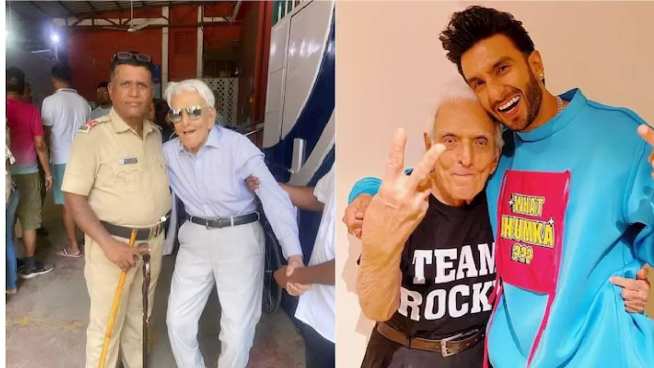 Ranveer Singh grandfather: रणवीर सिंह के 93 साल के नाना वोट डालने पहुंचे पोलिंग बूथ, एक्टर बोले- 'रॉकस्टार'