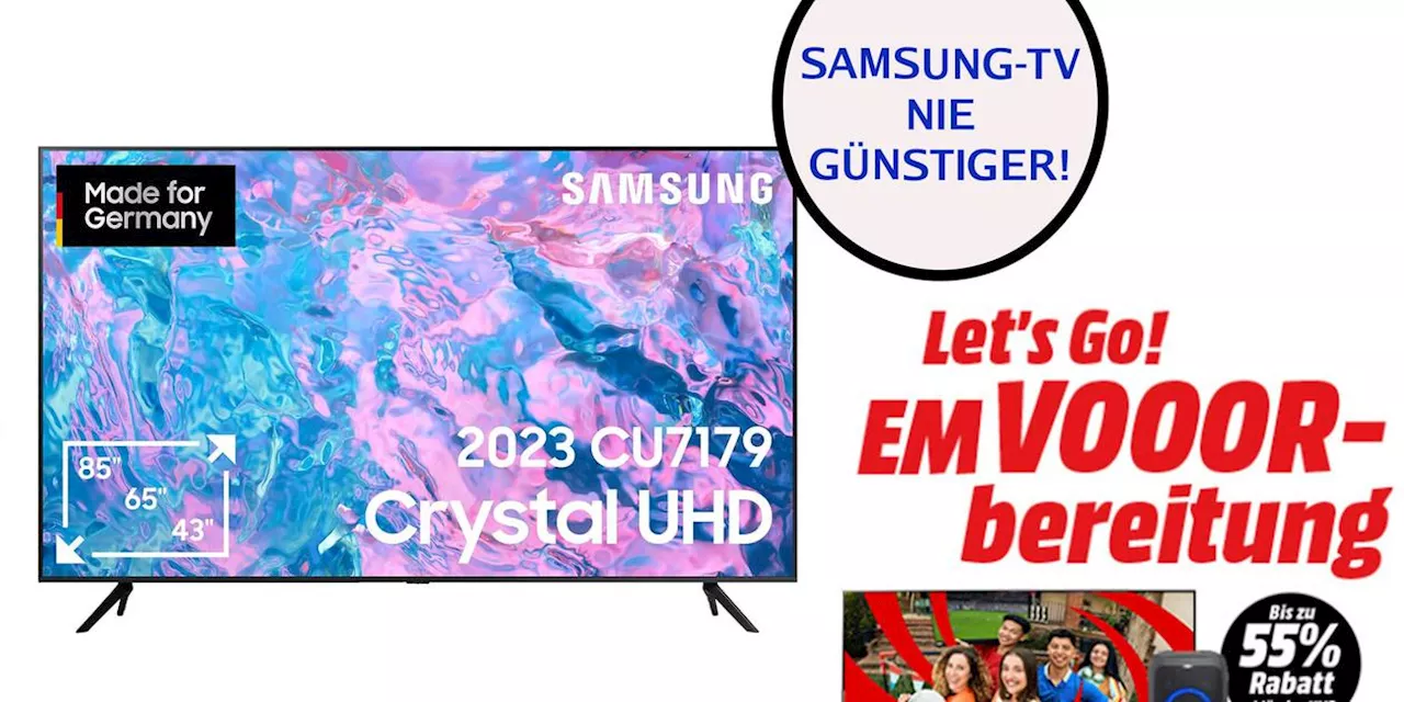 EM-Aktion bei MediaMarkt: Diesen 50-Zoll-TV von Samsung gab es nie g&uuml;nstiger