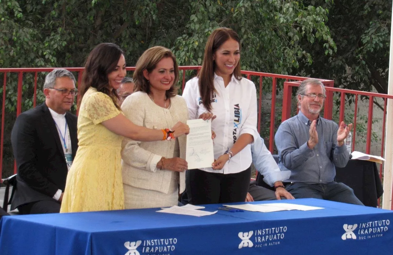 Firman candidatas a la gubernatura de Guanajuato 'Compromiso por la Paz'