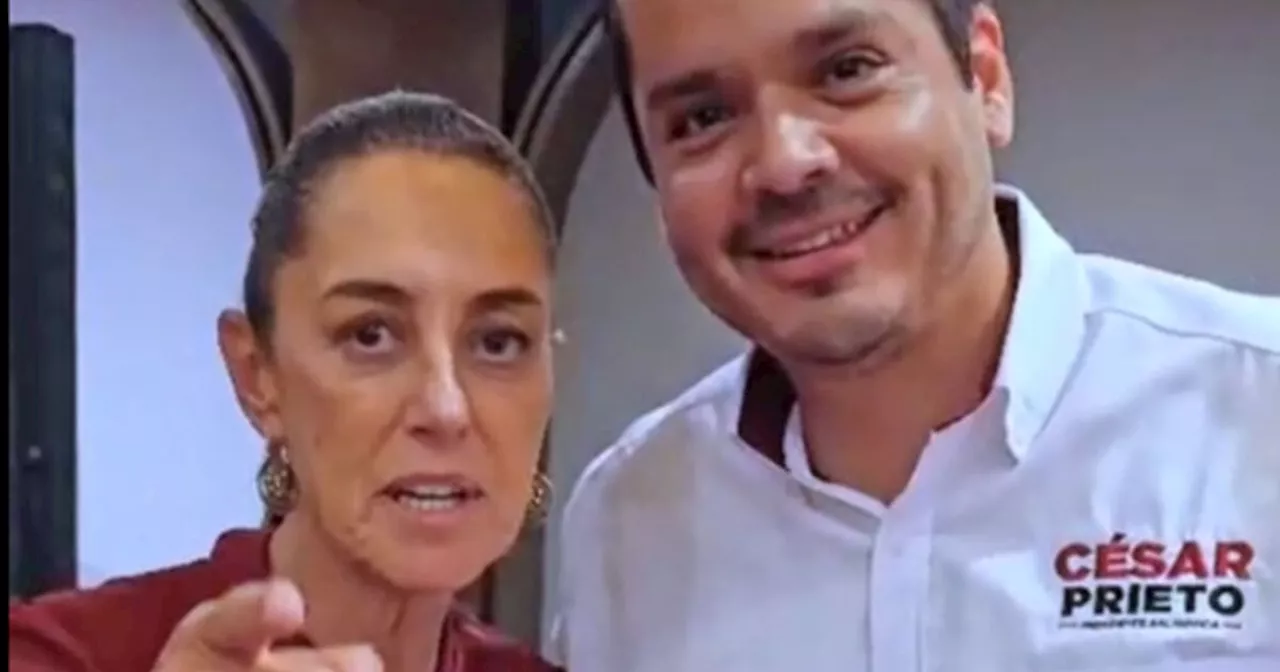 Respalda Claudia Sheinbaum a César Prieto Gallardo como candidato de Morena en Salamanca