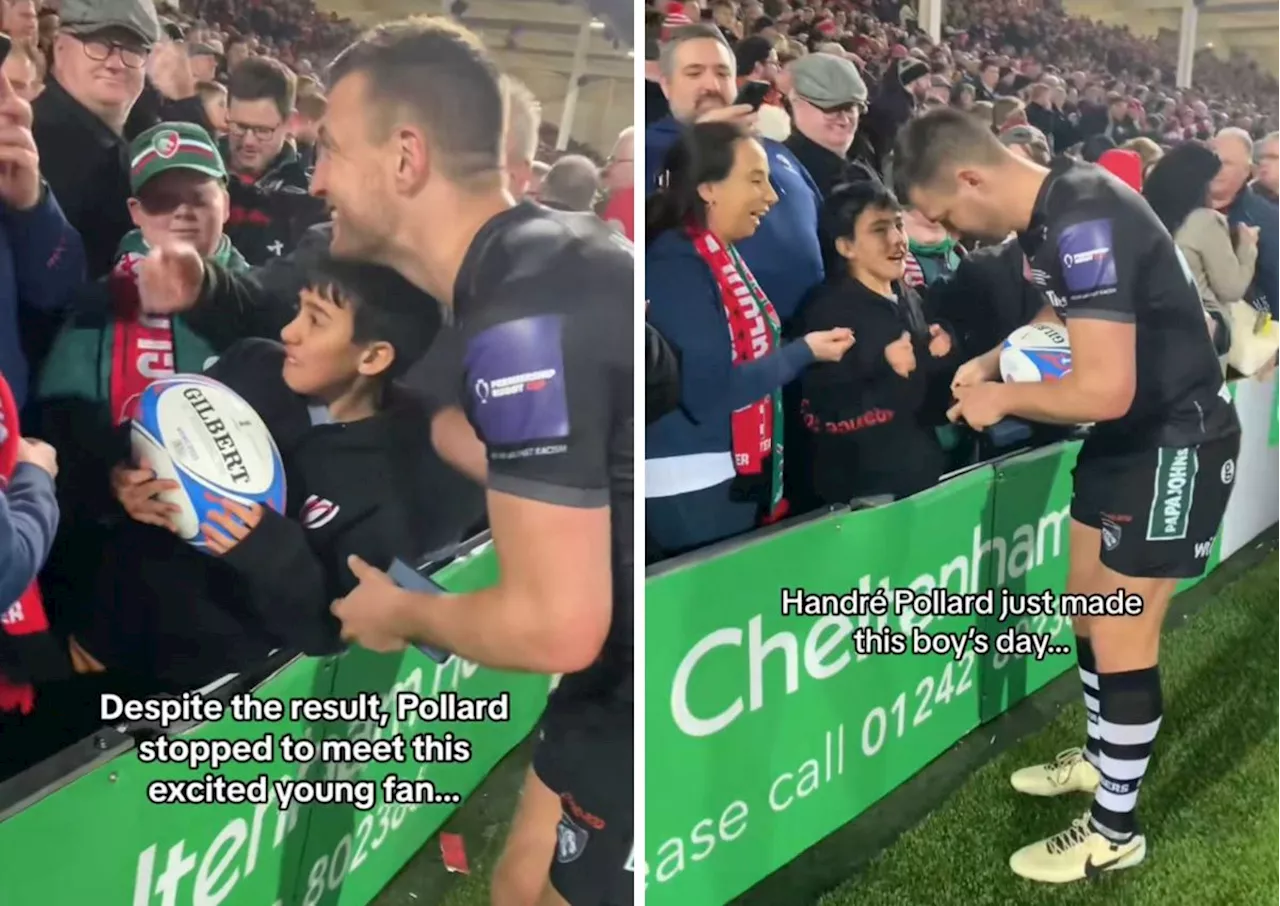 Handre Pollard praised for kind moment with young fan [video]