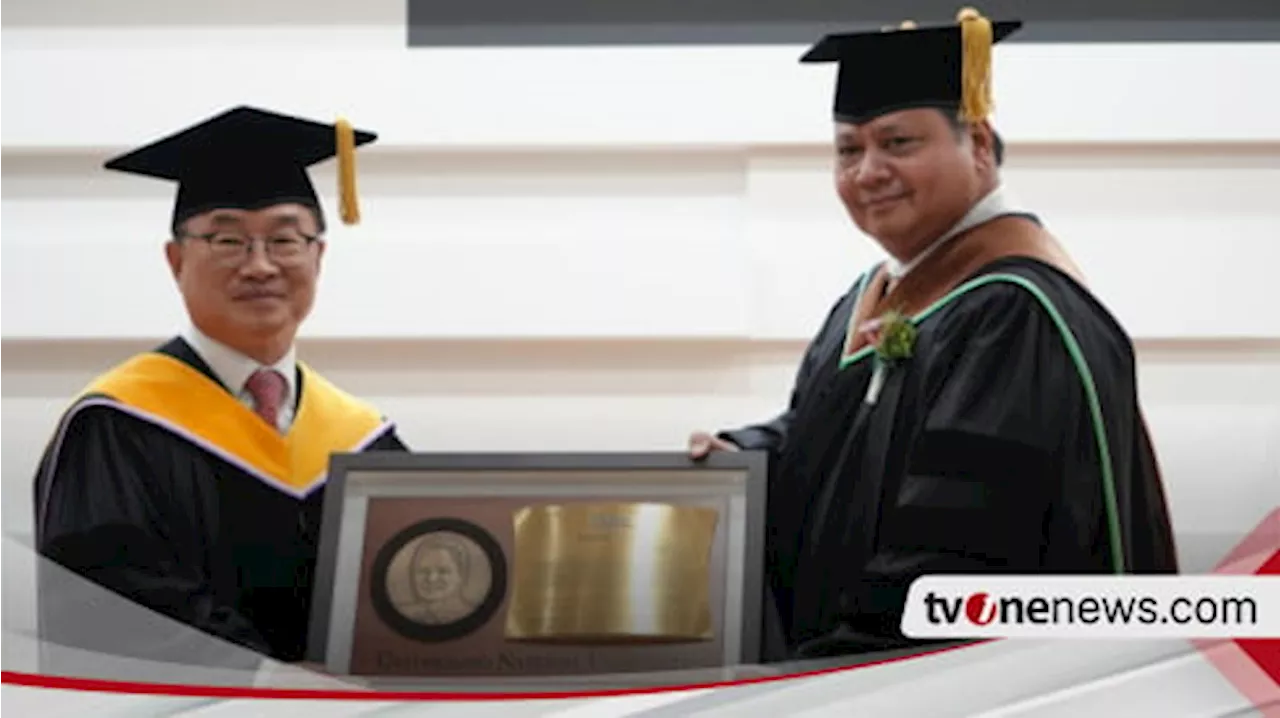 Airlangga Hartarto Raih Gelar Doktor Honoris Causa dari Gyeongsang National University, Ini Sumbangsih hingga Orasi Menko Perekonomian RI di Korea Selatan