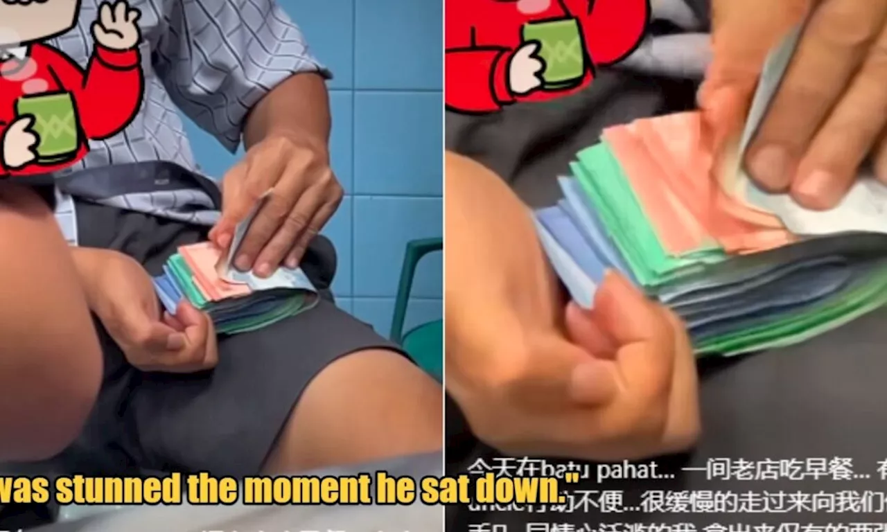 Influencer Donates RM2 to Elderly Beggar in Johor, Later Sees Him Counting HUGE Wad of Cash