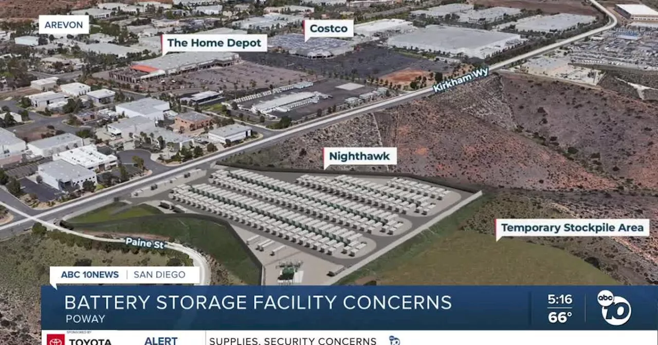 Concerns rise over proposed lithium battery facility in Poway following recent fires