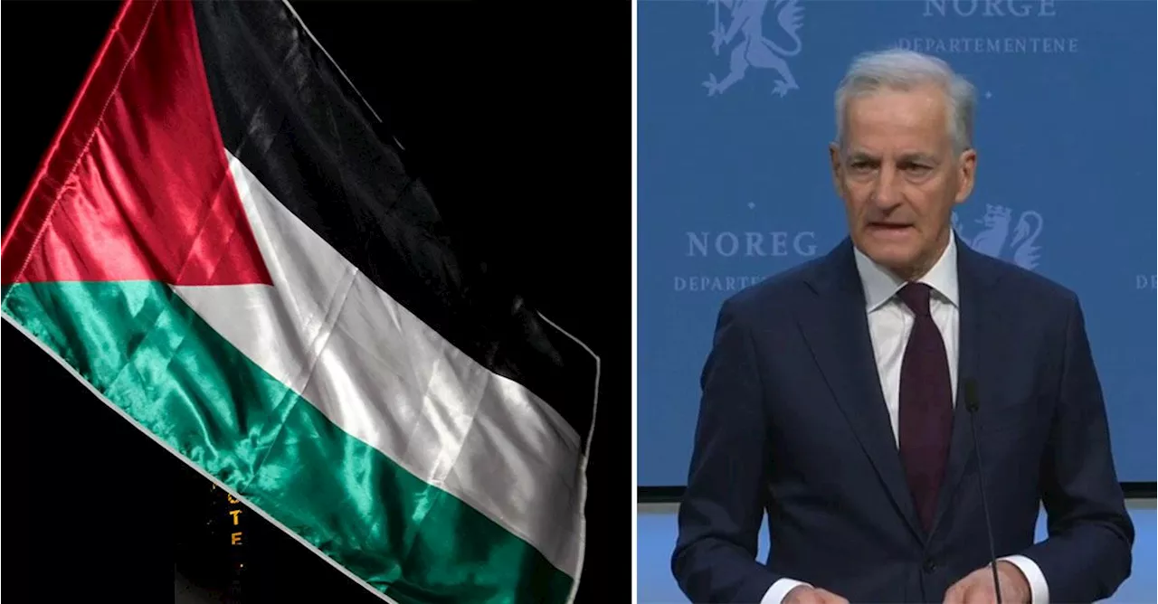 Norge erkänner Palestina som stat